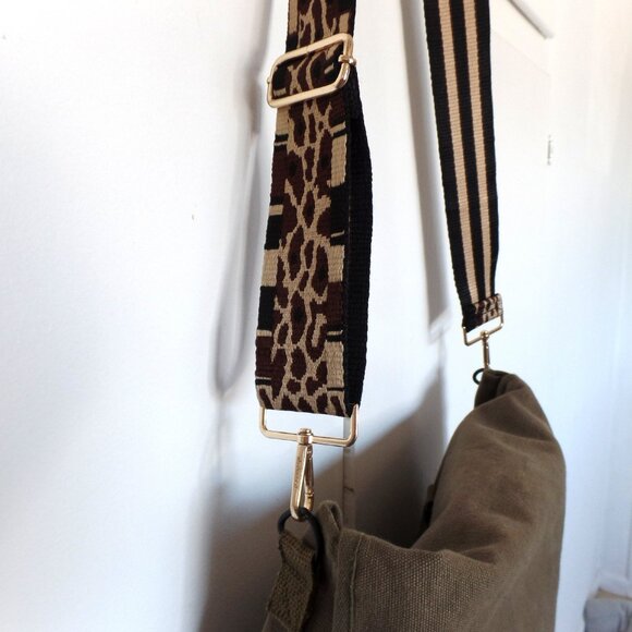 Crossbody Strap Adjustable Animal Print & Stripe NWOT - Picture 9 of 10